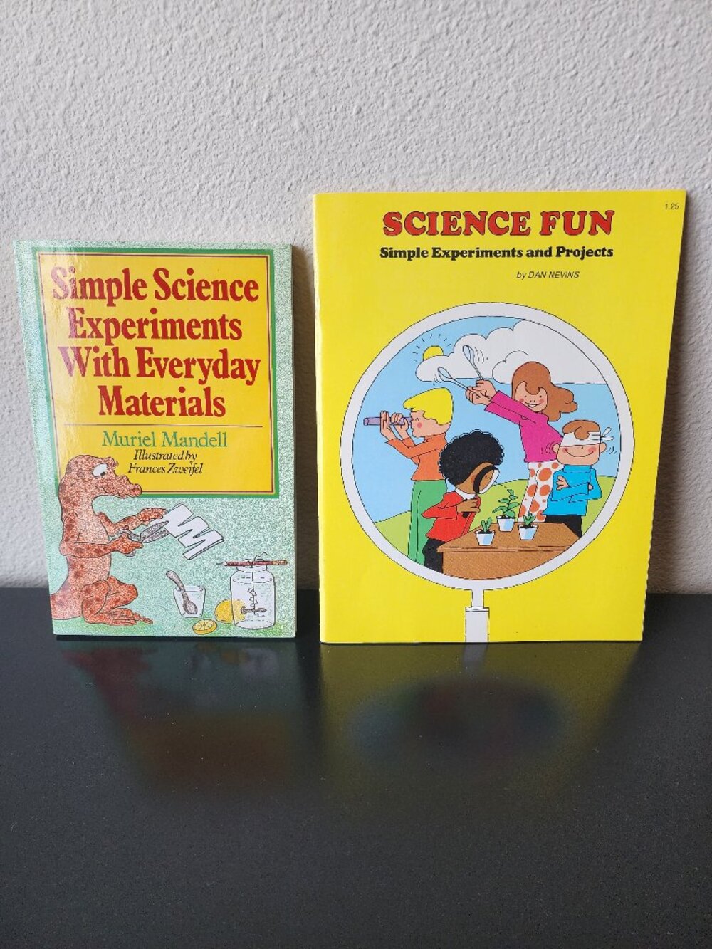 VTG Kid's Book Set 1990 Simple Science Experiments & 1980 Science Fun Watermill